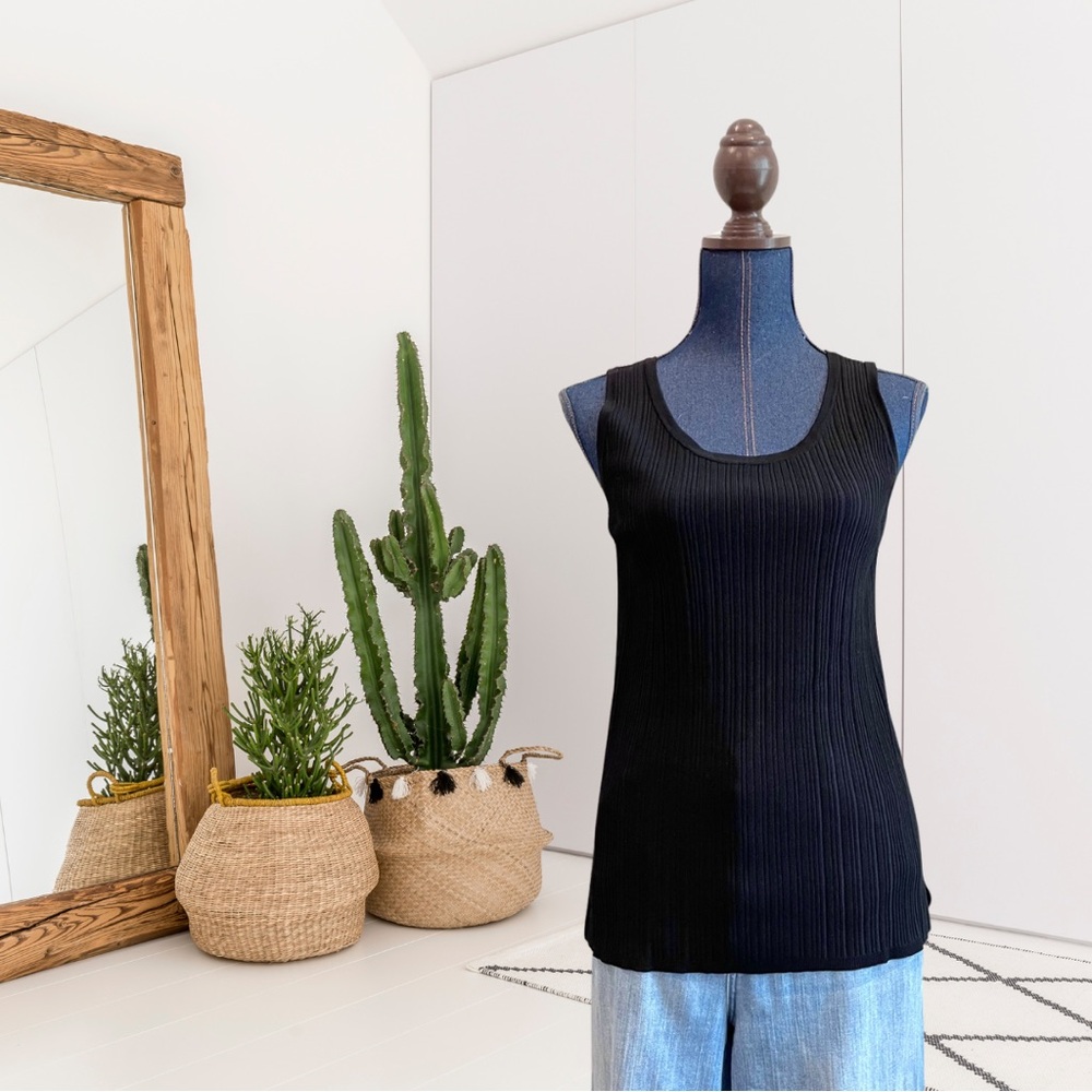 Chicos Stretch Ribbed Tank Top